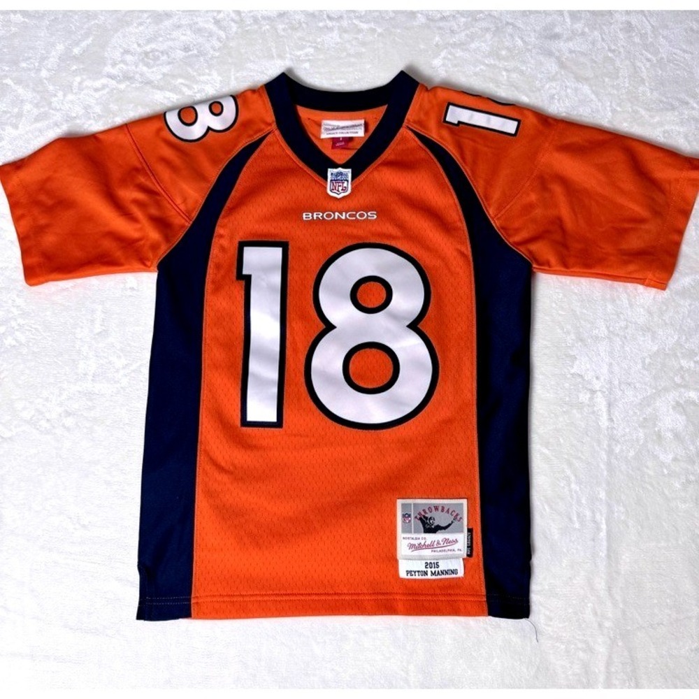 Peyton Manning Broncos #18 Mitchell & Ness Throwback Jersey Youth Size